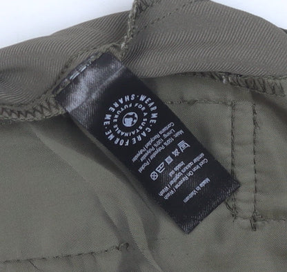 George Women’s Green Wide-Leg Cargo Trousers Size 10 Viscose