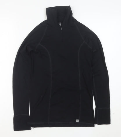 Marks and Spencer Womens Black Size 10 1/4 Zip Pullover Sweatshirt