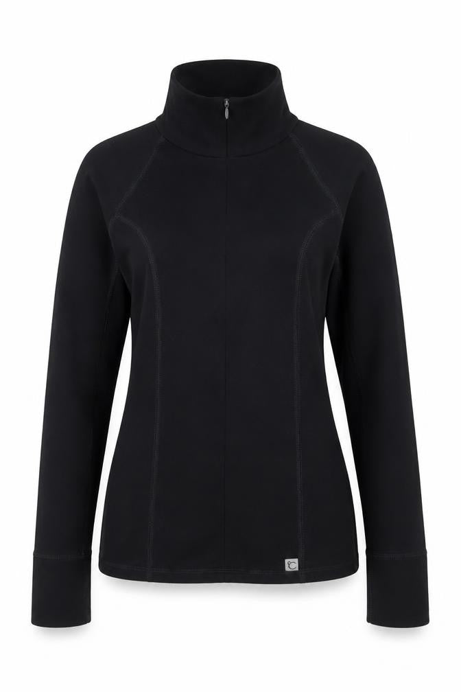 Marks & Spencer Womens Black Size 10 1/4 Zip Pullover Sweatshirt