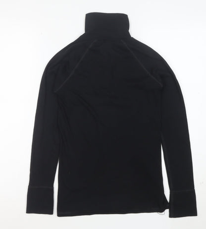 Marks and Spencer Womens Black Size 10 1/4 Zip Pullover Sweatshirt