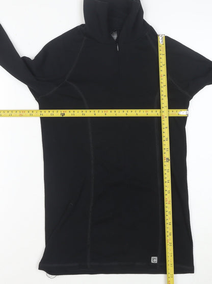 Marks and Spencer Womens Black Size 10 1/4 Zip Pullover Sweatshirt