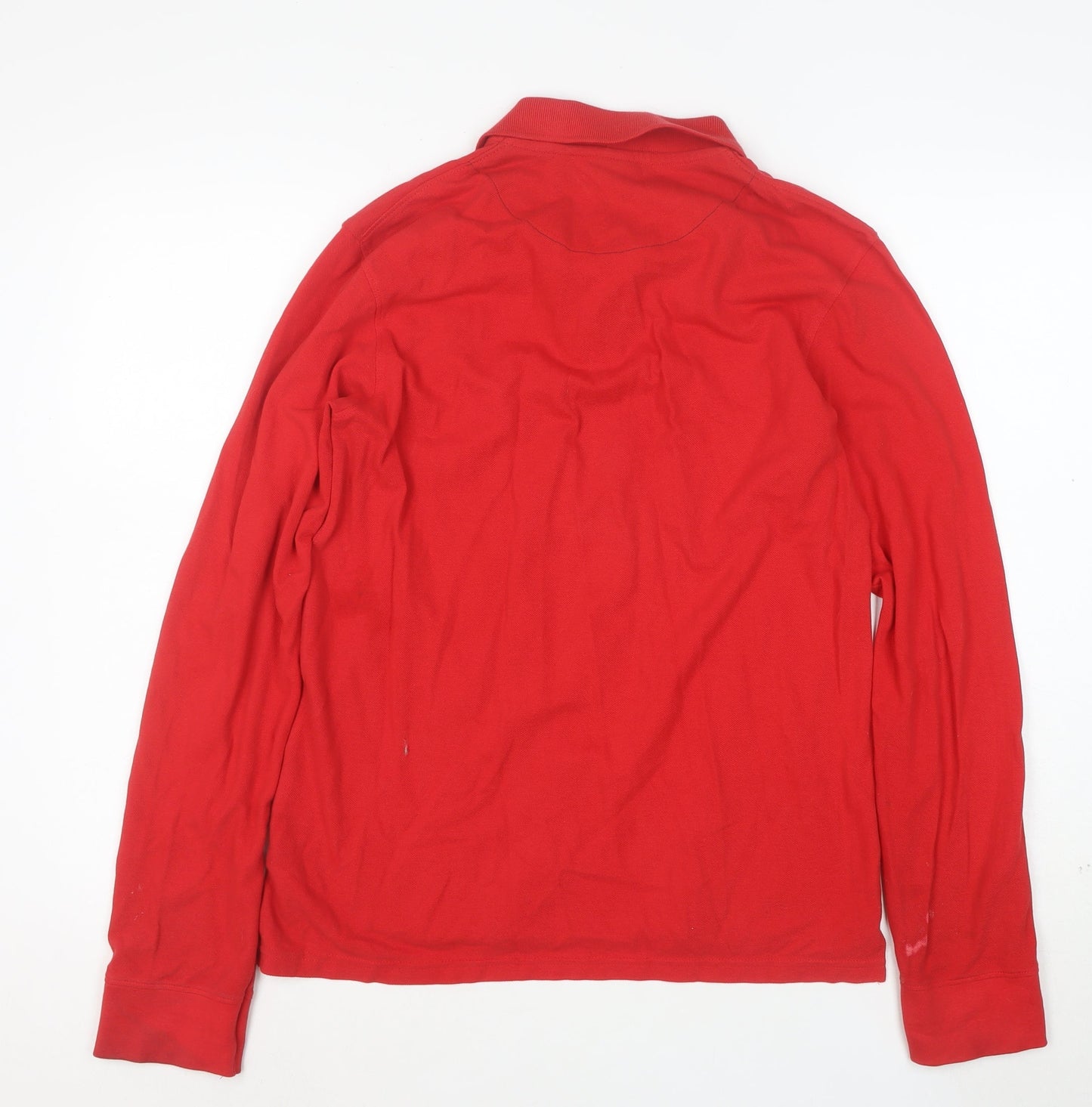 LFC Men’s Red Long Sleeve Polo Shirt XS 100% Cotton Embroidered