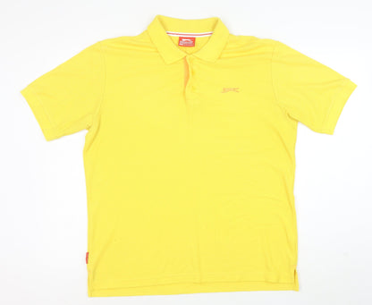 Slazenger Men's Yellow Short Sleeve Polo Shirt XL