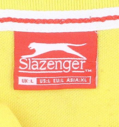 Slazenger Men's Yellow Short Sleeve Polo Shirt XL