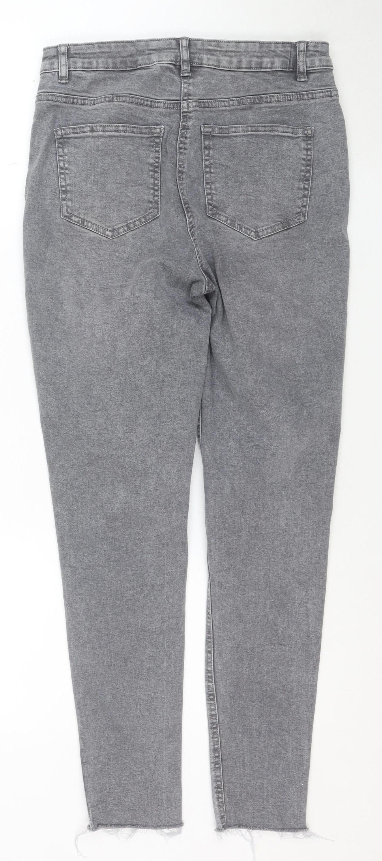 Candy Couture Girls Grey Ripped Skinny Jeans 15 Years Stretch Denim