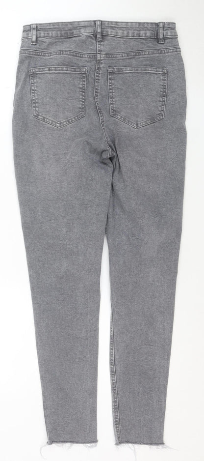 Candy Couture Girls Grey Ripped Skinny Jeans 15 Years Stretch Denim