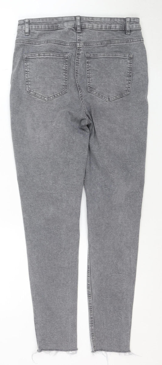Candy Couture Girls Grey Ripped Skinny Jeans 15 Years Stretch Denim