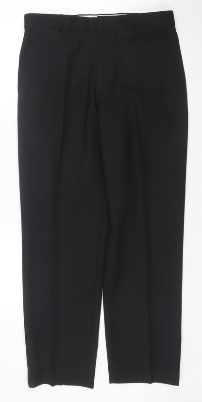 Jack Reid Black Women's 16 Dress Pants 34W 31L Polyester Trousers