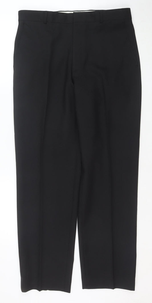 Jack Reid Black Women's 16 Dress Pants 34W 31L Polyester Trousers
