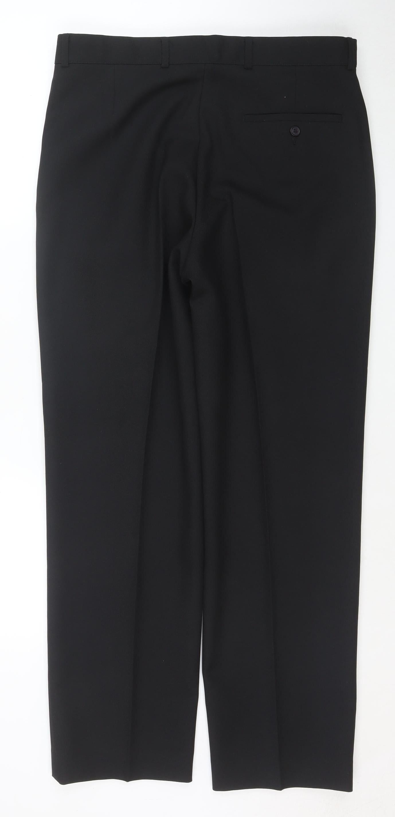 Jack Reid Black Women's 16 Dress Pants 34W 31L Polyester Trousers