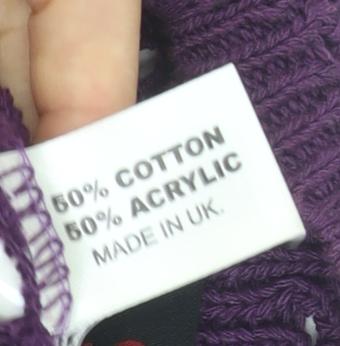 QED London Women's Purple Open Knit Short Sleeve Cardigan Size 10