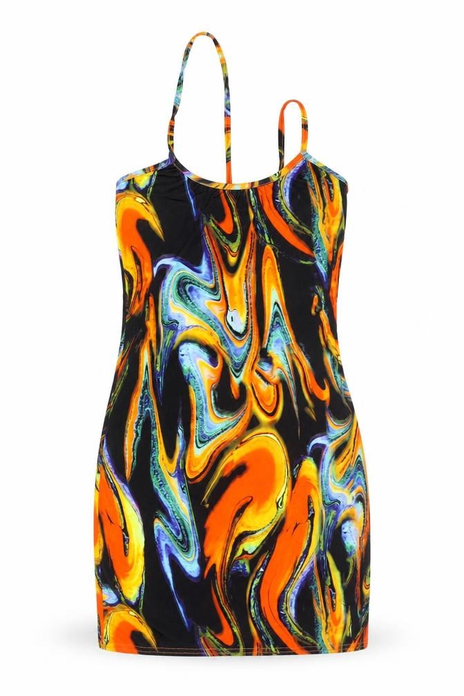 PRETTYLITTLETHING Women’s Multicoloured Size 10 Bodycon Dress