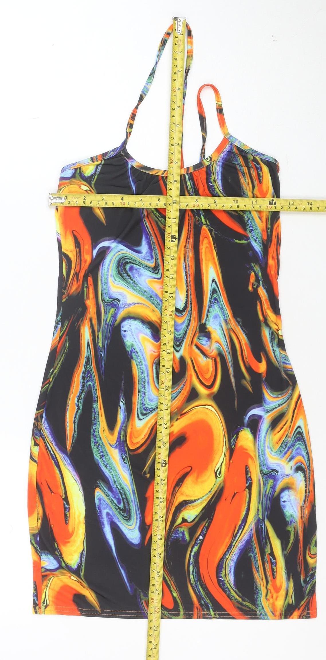 PrettyLittleThing Women’s Multicoloured Size 10 Bodycon Dress