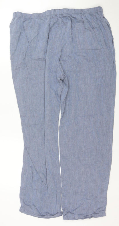 Autograph Women’s Blue Cotton Relaxed Trousers XL