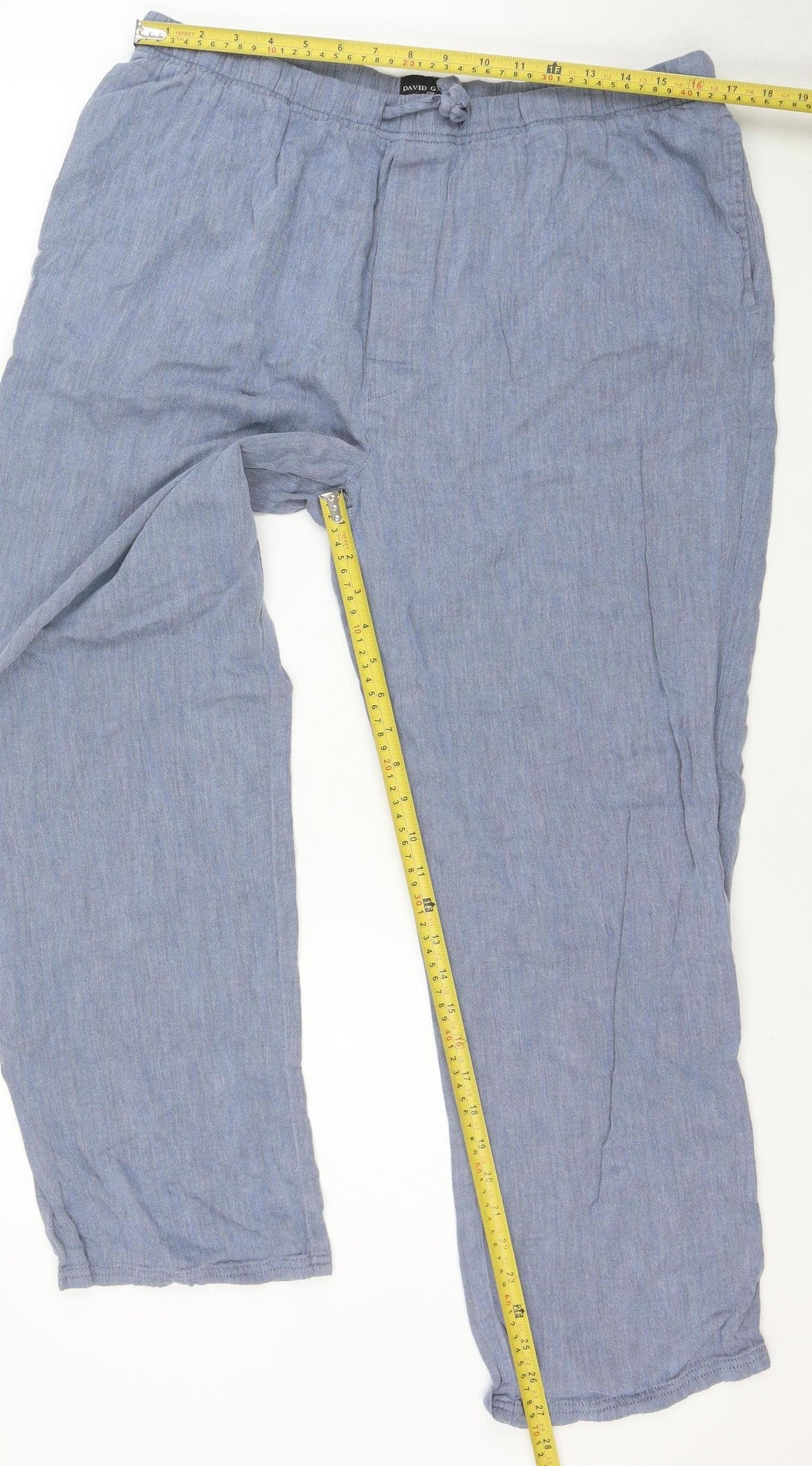 Autograph Women’s Blue Cotton Relaxed Trousers XL