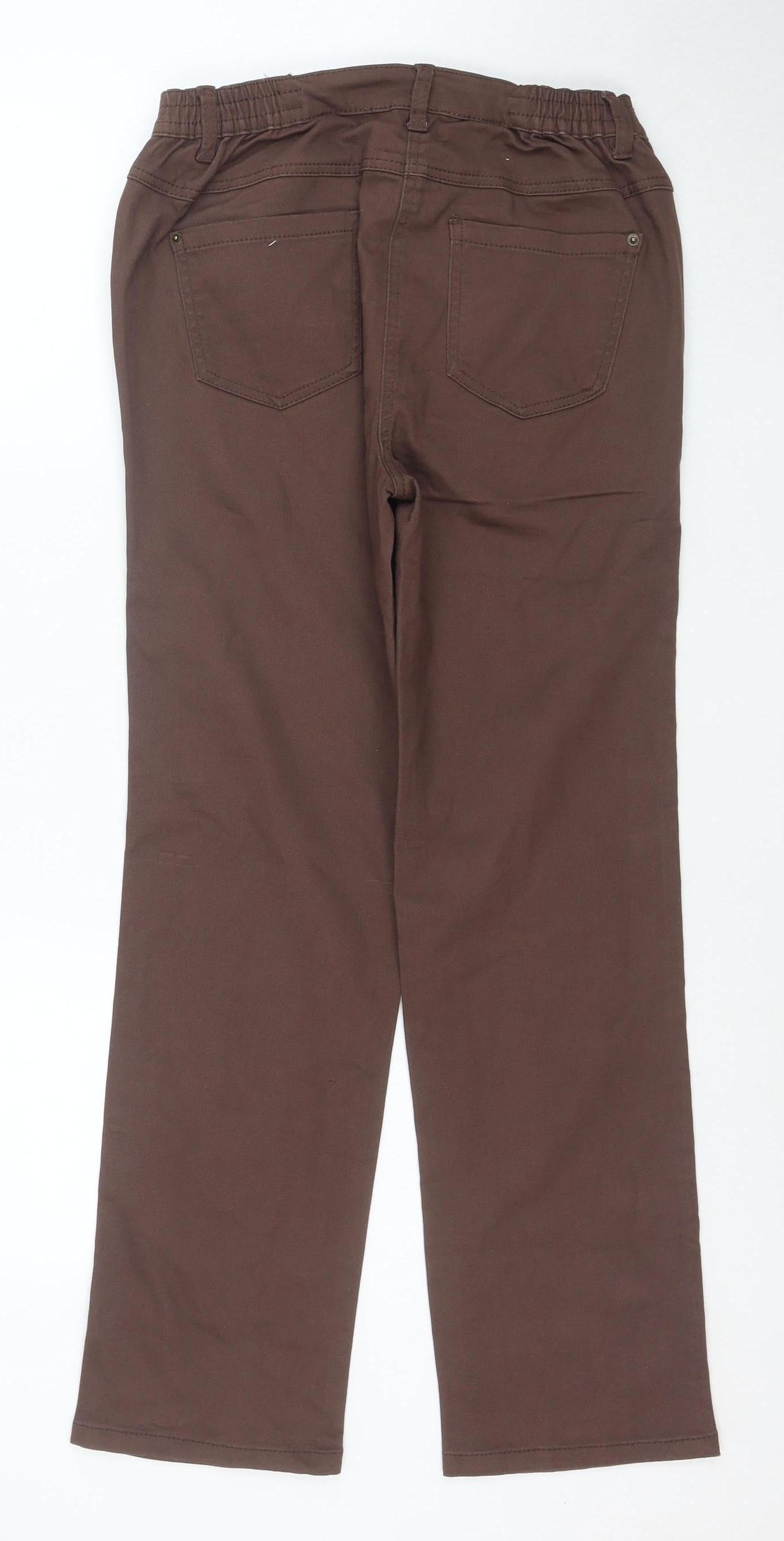 Bonmarche Women Brown Size 12 Straight Leg Jeans