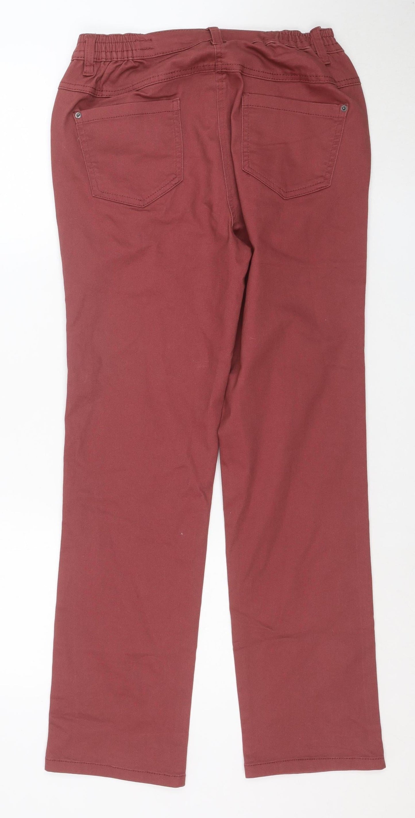 Bonmarche Women’s Brown Straight Jeans Size 12 Elastic Waist