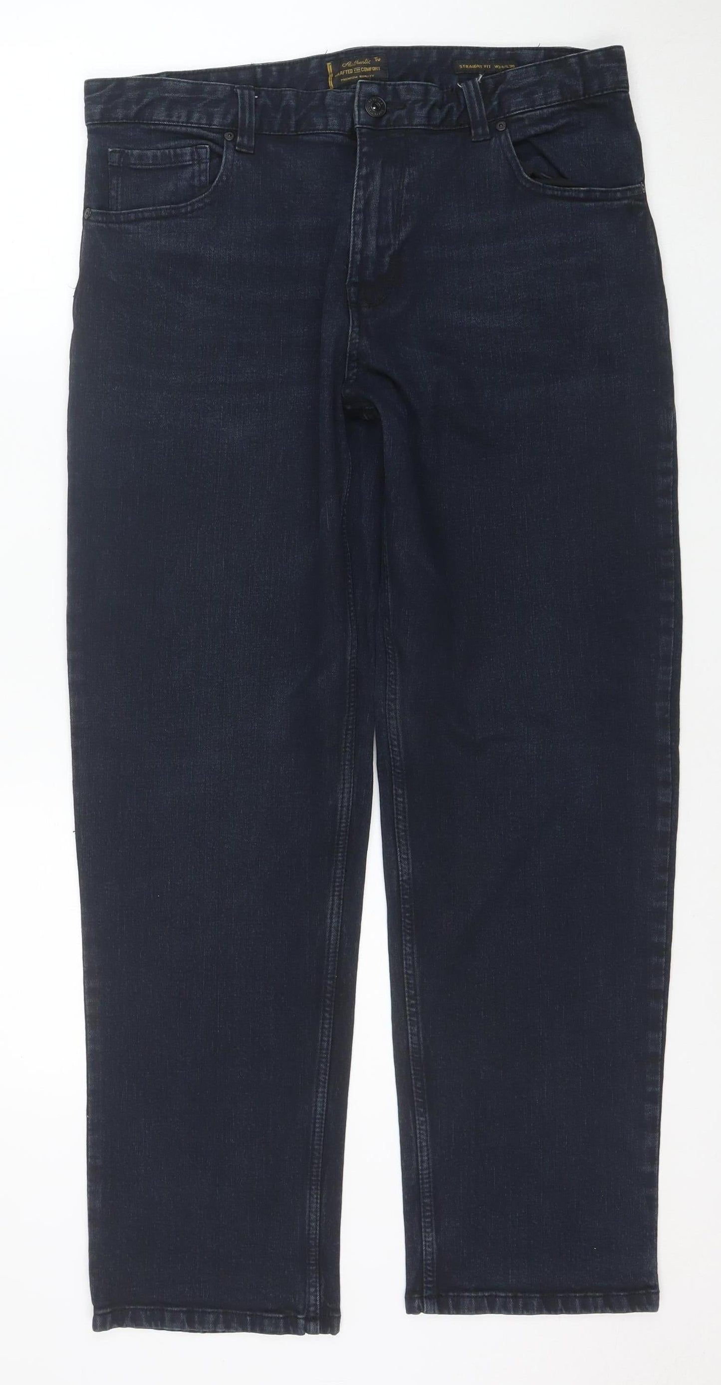 TU Men's Blue Straight Leg Jeans 34W 30L Denim Stretch