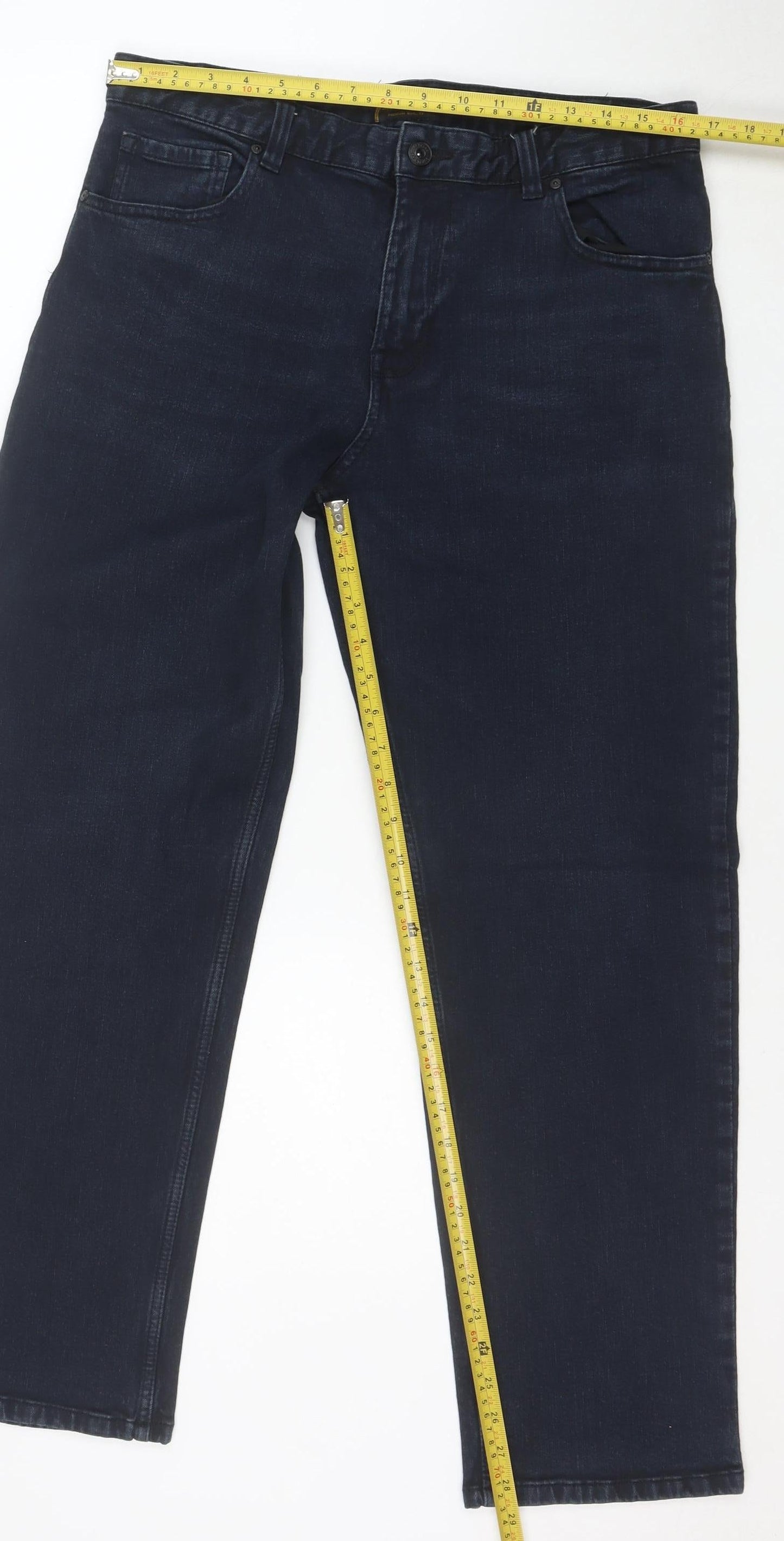 TU Men's Blue Straight Leg Jeans 34W 30L Denim Stretch