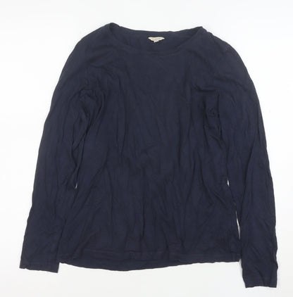 Jigsaw Women's Blue Long Sleeve Basic Jersey Top Size M