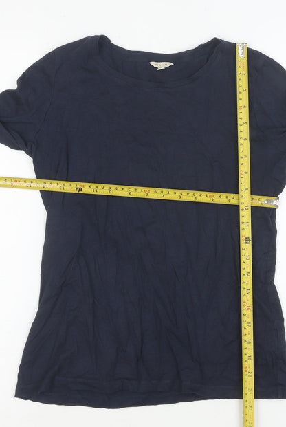 Jigsaw Women's Blue Long Sleeve Basic Jersey Top Size M