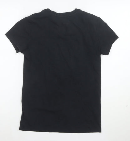 Nike Women's Black Dri-Fit T-Shirt Size M Crew Neck Sports Top