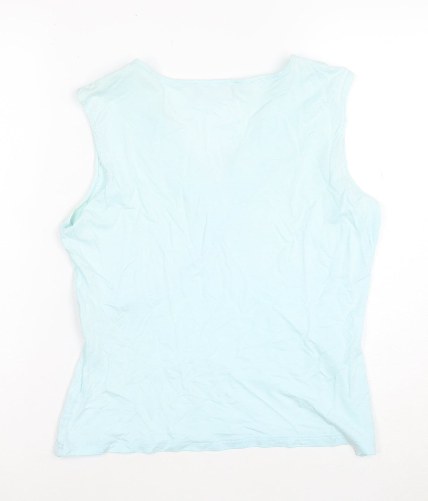 Wallis Women’s Blue Wrap Sleeveless V-Neck Tank Top Size 14