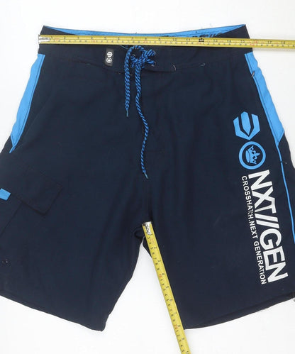 Crosshatch NXT GEN Men's Blue Swim Shorts Medium Board Shorts