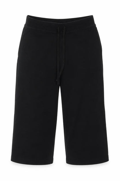 Karen Scott Women Black Capri Activewear Trousers M Cotton Stretch