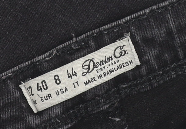 Denim Co. Womens Black Skinny Jeans Size 12 Slim Fit Stretch Denim