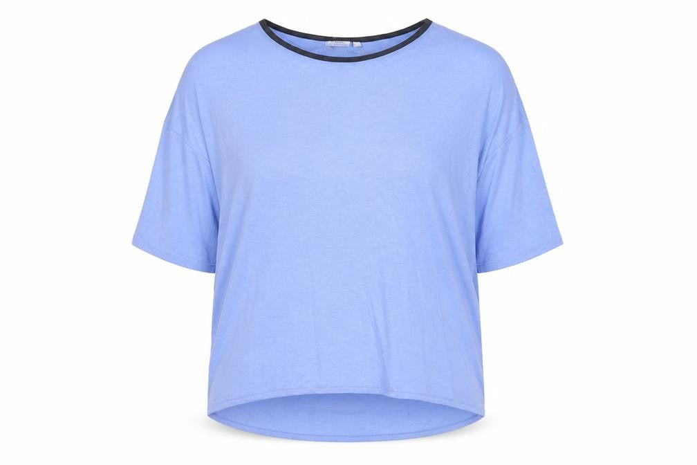 Atmosphere Women Blue XL Relaxed Fit Short Sleeve Jersey T-Shirt
