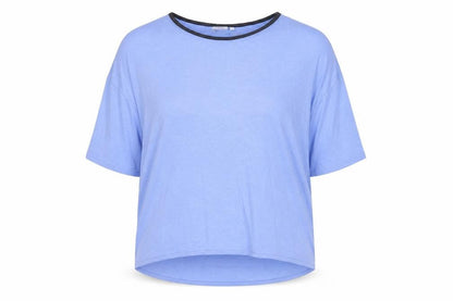 Atmosphere Women Blue XL Relaxed Fit Short Sleeve Jersey T-Shirt