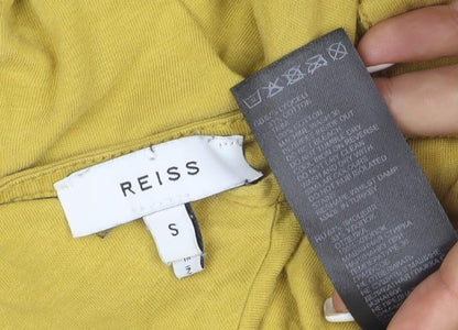 Reiss Women's Yellow Cotton Elastane Tunic Blouse Size S