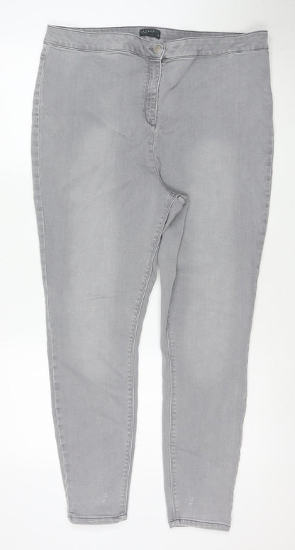 Papaya Women Grey Stretch Skinny Jeans Size 20