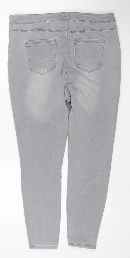 Papaya Women Grey Stretch Skinny Jeans Size 20