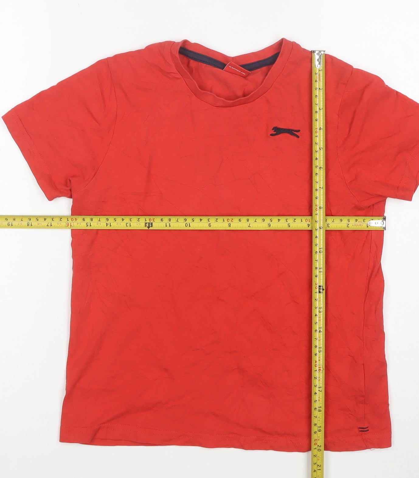 Slazenger Boys Red Short Sleeve Crew Neck Cotton T-Shirt 9-10 Years