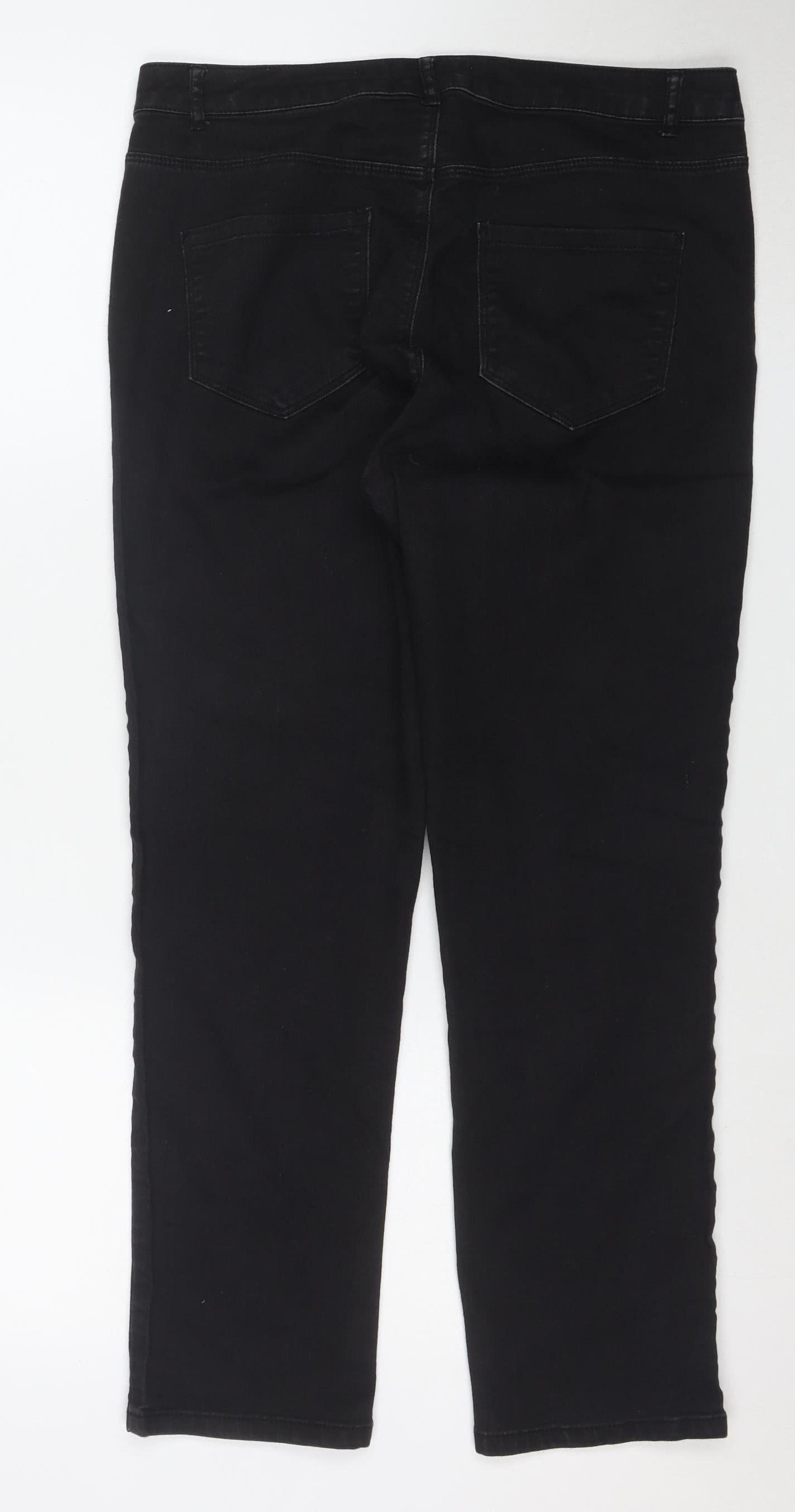 Dorothy Perkins Women's Black Ellis Skinny Jeans Size 14S Cotton Blend
