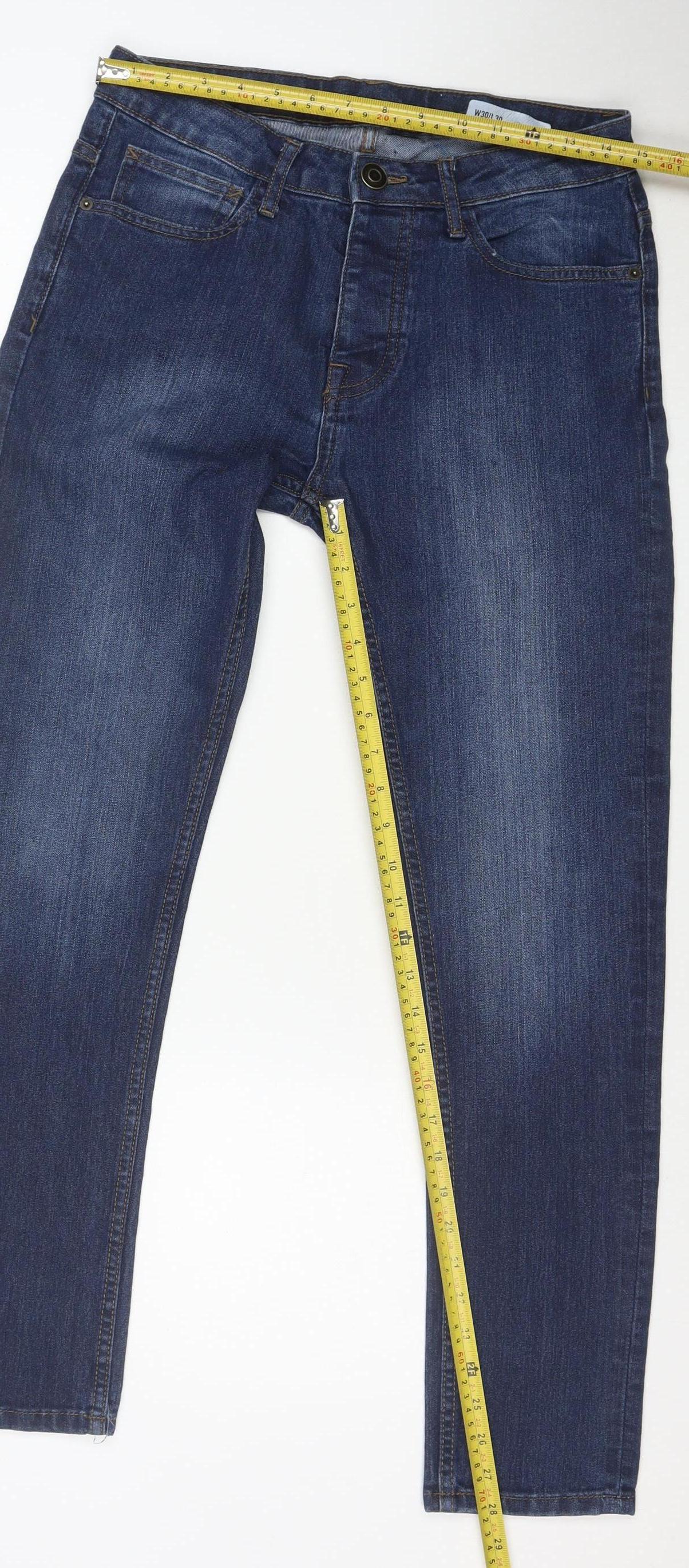 Denim Co. Women's Blue Skinny Jeans W30 L30 Cotton Blend