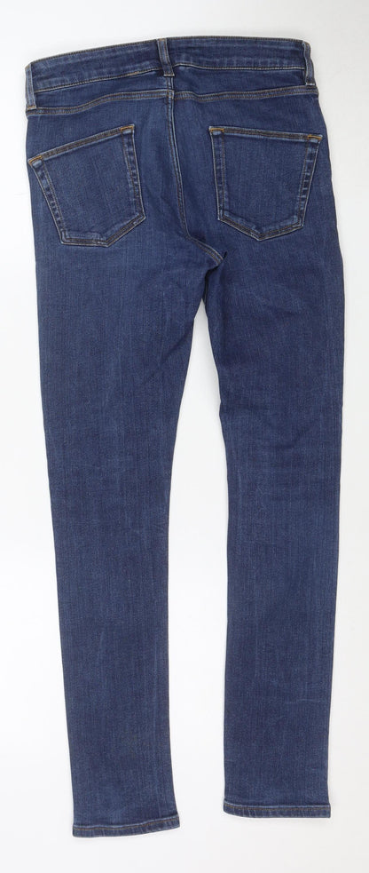 ASOS Womens Blue Skinny Jeans W30 L30 Stretch Denim Classic Fit