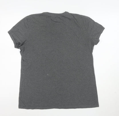 The North Face Womens Grey Classic Fit Short Sleeve T-Shirt L