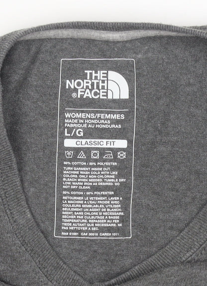 The North Face Womens Grey Classic Fit Short Sleeve T-Shirt L