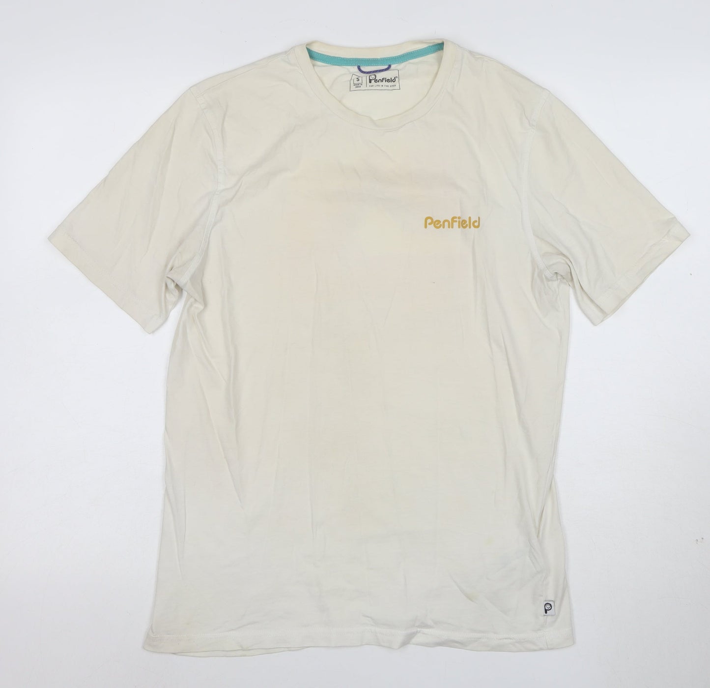 Penfield Men's Beige Graphic Print Cotton T-Shirt Size S