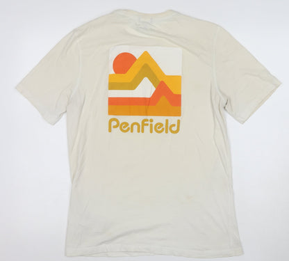 Penfield Men's Beige Graphic Print Cotton T-Shirt Size S