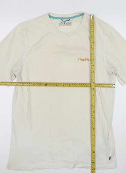 Penfield Men's Beige Graphic Print Cotton T-Shirt Size S