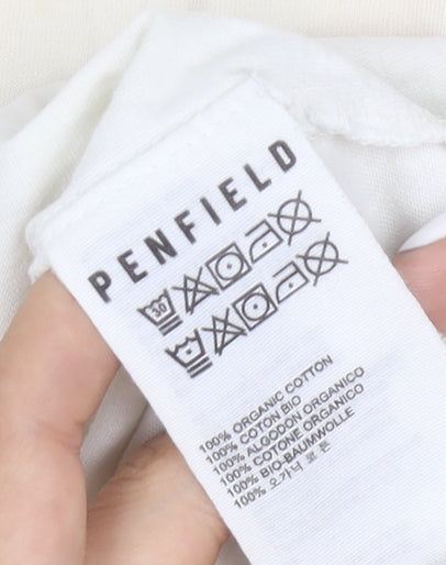 Penfield Men's Beige Graphic Print Cotton T-Shirt Size S