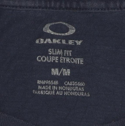 Oakley Men's Blue Slim Fit Graphic Cotton T-Shirt M
