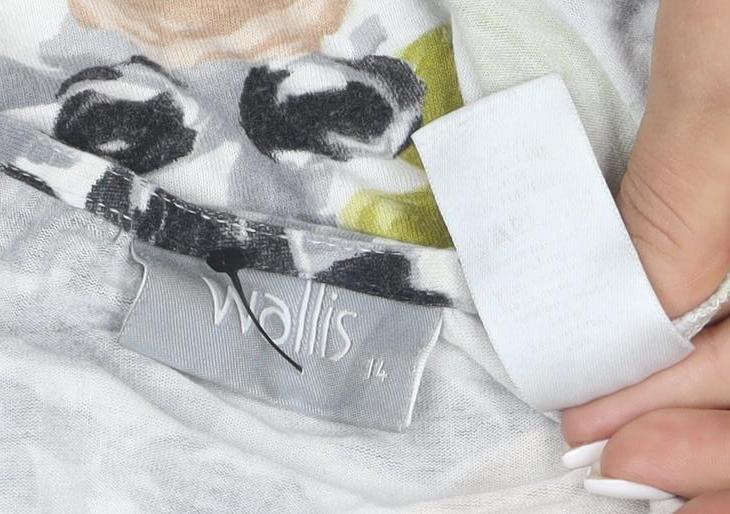 Wallis Women's Multicoloured Floral Viscose T-Shirt Size 14