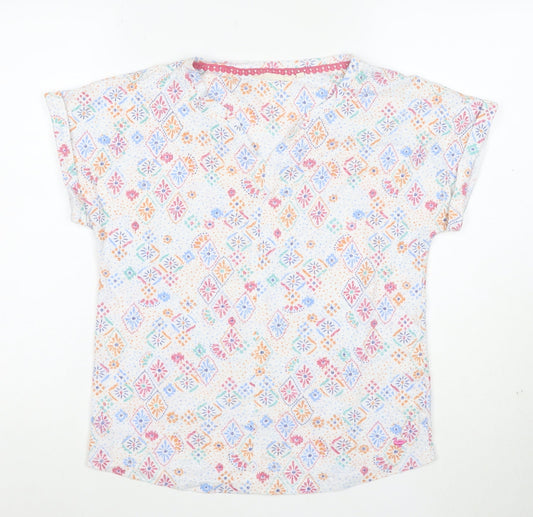 The Edinburgh Woollen Mill Women’s Multicoloured Linen Blend Tunic Blouse S