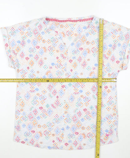 The Edinburgh Woollen Mill Women’s Multicoloured Linen Blend Tunic Blouse S