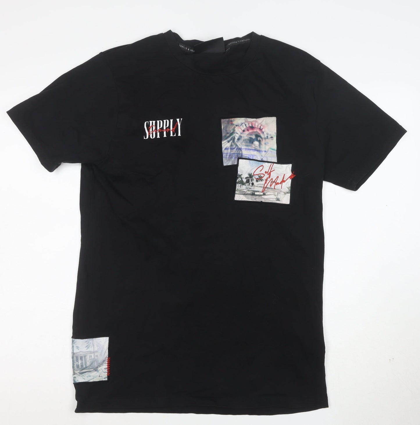 Supply & Demand Men's Black XL Graphic Print Crew Neck T-Shirt